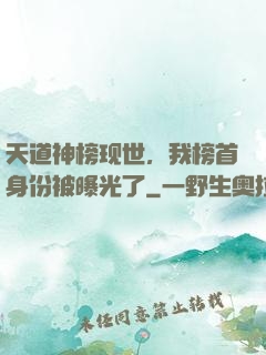 天道神榜现世，我榜首身份被曝光了