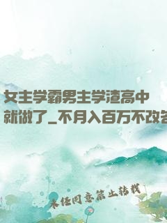 女主学霸男主学渣高中就做了