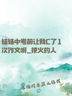 妹妹中考前让我C了1次作文啊