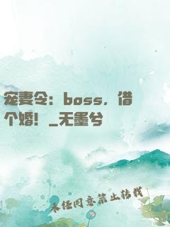 宠妻令：boss，借个婚！