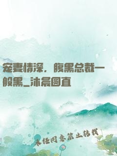 宠妻情深，腹黑总裁一般黑