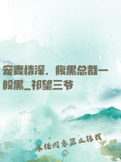 宠妻情深，腹黑总裁一般黑
