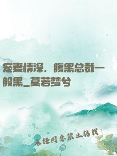宠妻情深，腹黑总裁一般黑