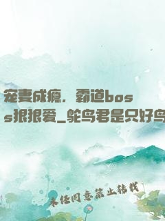宠妻成瘾，霸道boss狠狠爱