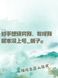 对手想研究我，发现我根本没上号