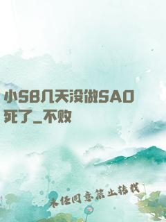 小SB几天没做SAO死了