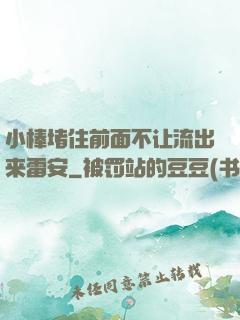 小棒堵住前面不让流出来雷安