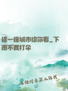 建一座城市给你看