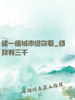 建一座城市给你看