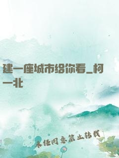 建一座城市给你看