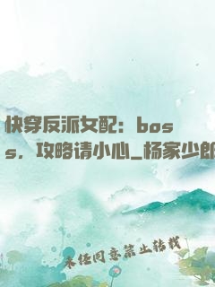 快穿反派女配：boss，攻略请小心