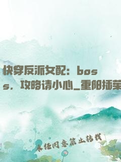 快穿反派女配：boss，攻略请小心