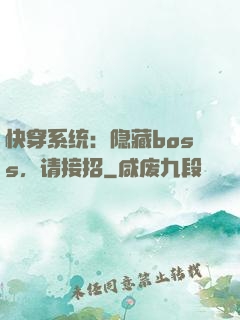 快穿系统：隐藏boss，请接招