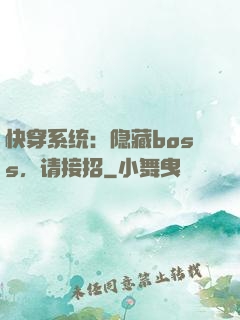 快穿系统：隐藏boss，请接招