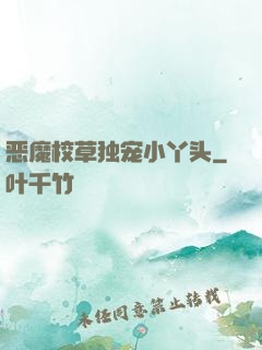 恶魔校草独宠小丫头