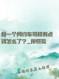 我一个网约车司机有点钱怎么了？