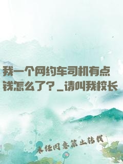 我一个网约车司机有点钱怎么了？