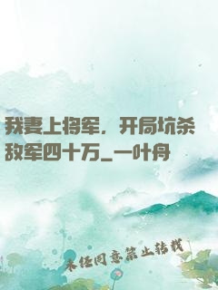我妻上将军，开局坑杀敌军四十万