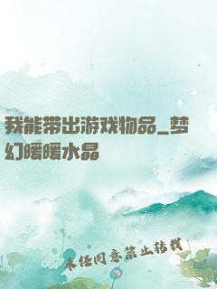 我能带出游戏物品