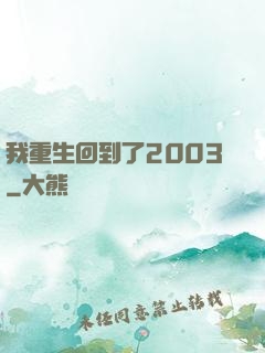 我重生回到了2003