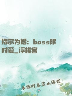 指尔为婚：boss限时爱