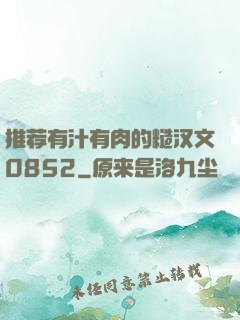 推荐有汁有肉的糙汉文0852