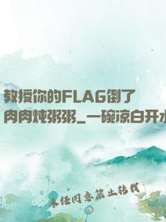 教授你的FLAG倒了肉肉炖粥粥