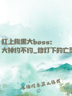 杠上腹黑大boss：大神约不约