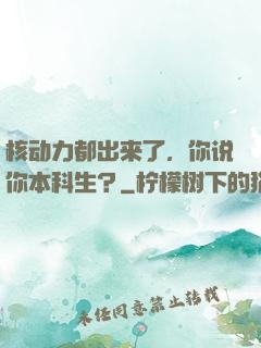 核动力都出来了，你说你本科生？