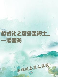 格式化之魔兽圣骑士