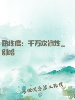 熟练度：千万次修炼