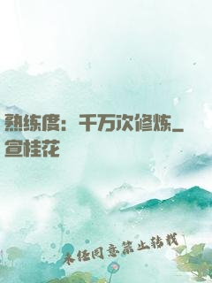 熟练度：千万次修炼