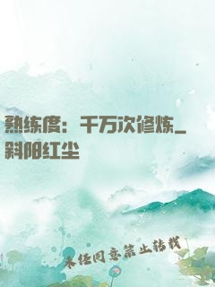 熟练度：千万次修炼