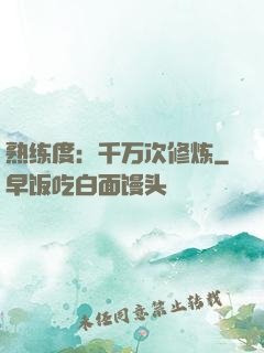 熟练度：千万次修炼