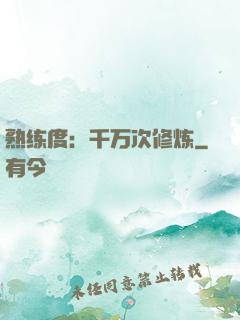 熟练度：千万次修炼