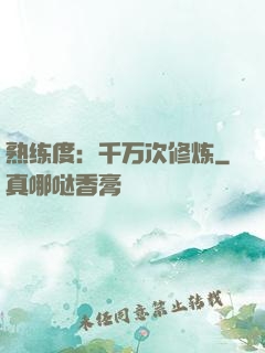 熟练度：千万次修炼