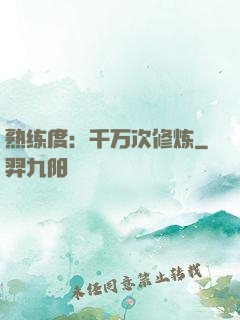 熟练度：千万次修炼