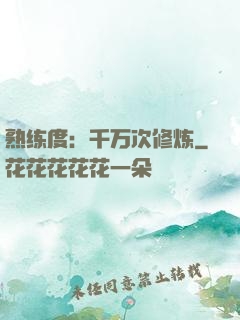 熟练度：千万次修炼