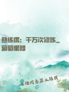 熟练度：千万次修炼