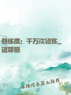 熟练度：千万次修炼