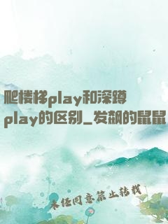 爬楼梯play和深蹲play的区别