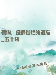 爱你，是最灿烂的遗忘