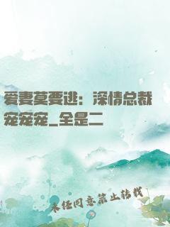 爱妻莫要逃：深情总裁宠宠宠