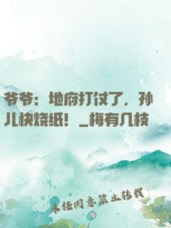 爷爷：地府打仗了，孙儿快烧纸！