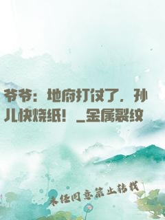 爷爷：地府打仗了，孙儿快烧纸！