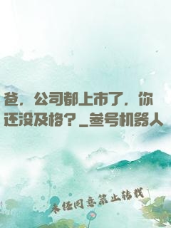 爸，公司都上市了，你还没及格？