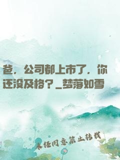 爸，公司都上市了，你还没及格？