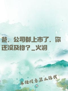 爸，公司都上市了，你还没及格？
