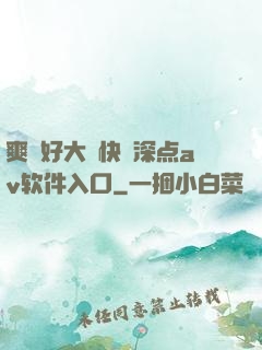 爽⋯好大⋯快⋯深点av软件入口