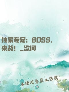 独家专宠：BOSS，来战！